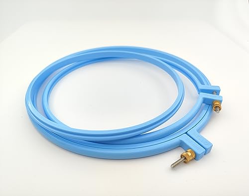 Maker Susan Plastic Embroidery Hoop, Hello Series Cross Stitch Hoops for Beginners, Punch Needle Hoop, Embroidery Frames for Sewing, Needlework, Embroidery Projects (Blue, 2 Pcs Set) - style: Blue
