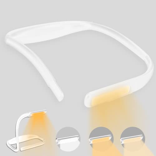 Neck Reading Light for Bed Adjustable: 3 Color Bendable Arms White - color: White, size: 1-Pack