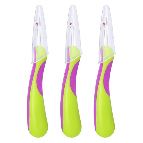 RJLCTH 3 Pcs Seam Rippers for Sewing, Green Rubber Grip - color: Green