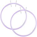 GORGECRAFT 2Pcs Plastic Embroidery Hoops Large Spring Tension Shed Embroidery Hoop Cross Stitch Hoops Darning Circle Round Ring Frame for Handy Sewing Embroidery Cross Stitch Beginners 8.1x7.4x0.9inch - size: 8.1 x 7.4 x 0.9 inch