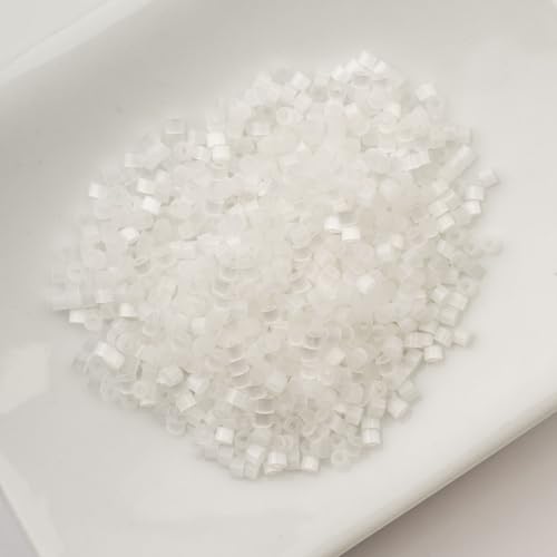 John Bead 25g Cylin Beads Crystal Silk Satin 11/0 Glass Cylindrical Seed Beads for Jewelry Bracelets Necklaces Earrings Making Embroidery - color: Transparent Crystal Silk Satin