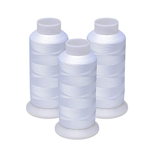 Simthread 60WT Bobbin Fill Thread Machine Embroidery Thread (White 001) - color: White 001