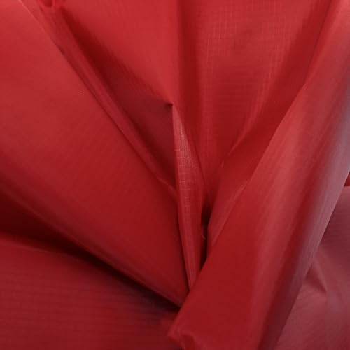 emma kites Red Ripstop Nylon Fabric 40 Denier, Precut Piece 3-Yard: 60"x108", Ultra-Light Airtight Water Resistant Tear Proof, for Kite Flag Stuff Sack Bag Inflatable Windsock Pack Cover - color: #06 Red, size: Precut 3-Yard