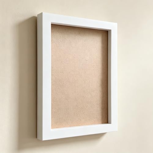 7x10 Picture Frames Set of 10.White Solid Wood Wall Mounted Frames - size: 7x10