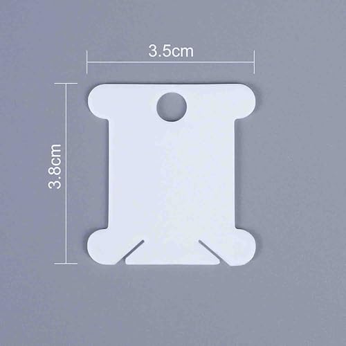 129 Pcs Embroidery Floss Bobbins Embroidery Floss Organizer, Plastic Embroidery Thread Cards for Cross Stitch Thread Holder Sewing Storage for DIY Sewing Craft(White)