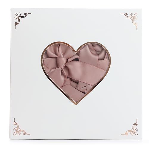 Self Adhesive Dusty Rose Satin Ribbon Bows for Crafts 3", 50 Pack - color: Dusty Rose