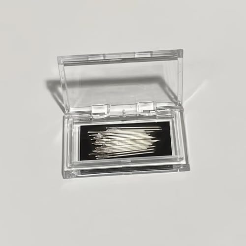 1pc Portable Magnetic Sewing Needle Box with Built-in Magnet - Transparent Anti-Lost Pin & Button Holder (Clear) - color: Clear