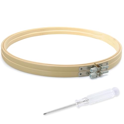 Biaungdo 10 Inch Round Wood Embroidery Hoops, 2 Pieces - style: 10 Inch