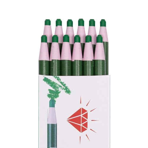 HOMSSEM 12-Pack Multi-Surface China Marker & Peel Off Grease Pens -Green - color: Green