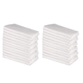 DG Collections 100% Cotton Flour Sack Towels – 24 Pack, 27x27 Inches, White, Lint-Free, Pre-Washed, Hemmed Edges – Reusable Kitchen Towels for Cleaning, Embroidery, Printing & Crafts - White - color: White, size: Set of 24 (27x27 inches)