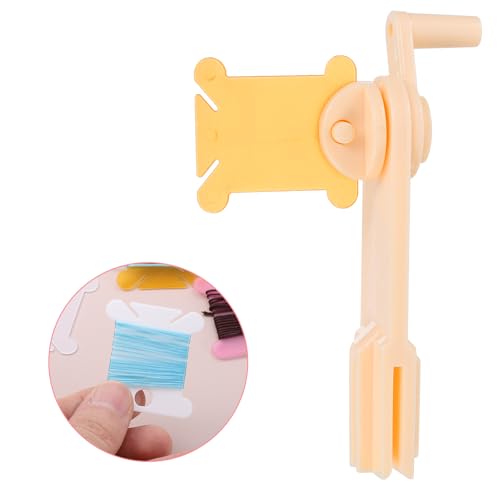 HARFINGTON 100pcs Embroidery Floss Bobbins with Bobbin Winder, Plastic Cross Stitch Thread Organizer Holder Cards Sewing Thread Sorting Tool Storage for Craft DIY Sewing, Orange - color: Orange