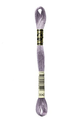 DMC 117-3042 Six Strand Embroidery Cotton Floss, Light Antique Violet, 8.7-Yard