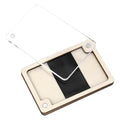 HINGTAI Wooden Magnetic Needle Holder Case with Clear Lid, Sewing Needle Organizer Box with Snap Closure, Strong Built-in Magnet Secures Pins Under 6.5cm, Craft Supplies Storage Gift for Sewers - color: 1Pcs-wooden