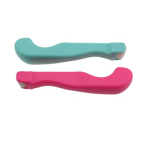 ZHYOHEN 2PCS Sewing Tools Seam Roller Rose Red Green Push Wheel Pressing Wheel Scratching Wheel for Quilts Clothes Carpets Plastic Paddle Wheel