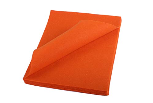 YYCRAFT Craft Soft Felt Sheets 9 Inch X 12 Inch - 24 Pcs Pack, Orange - color: Orange