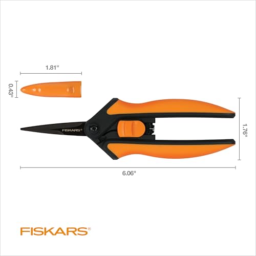 Fiskars 6" Non-Stick Pruning Snips, Resin-Resistant Garden Scissors - style: Non-Stick Snips