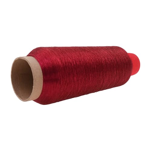 Mandala Crafts Metallic Burgundy Embroidery Floss for Sewing, 3281 YD Spool - color: Burgundy, size: 3000M 3281 Yard