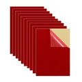 10 PCS Sticky Felt Sheets, Self Adhesive Felt Sheet - color: Red