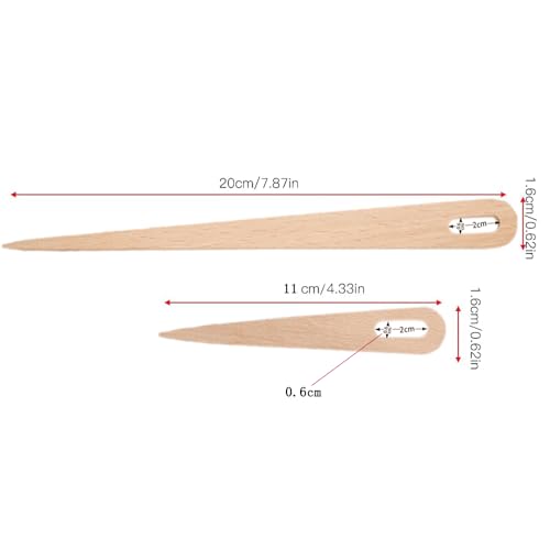 Haosie Wood Needle, 5pcs Wooden Weaving Crochet Needles Hand Loom Stick