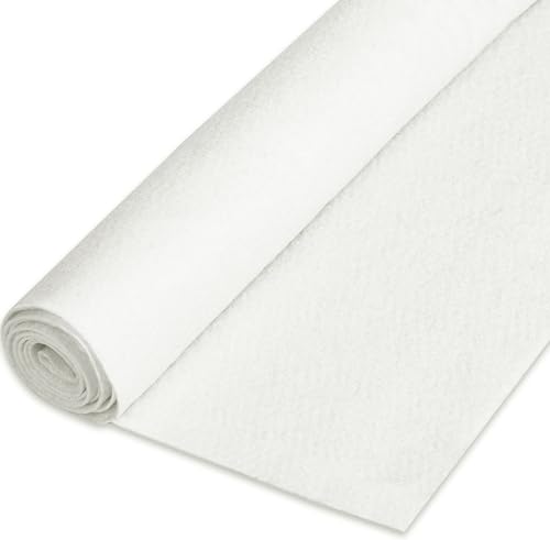 Felt Fabric 1.8 mm Thick 36" x 72" - Soft Durable Felt by The Yard Felt Sheets for Arts and Crafts, DIY Sewing, Crafting Projects (White) - color: White, size: 36" x 72"