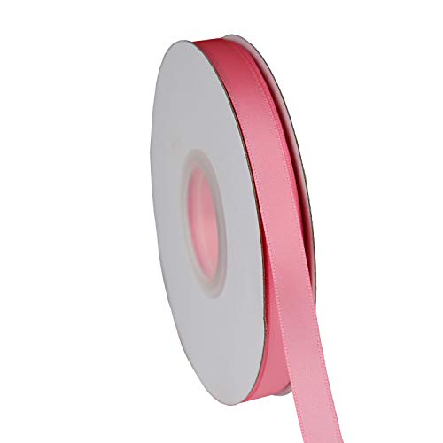ITIsparkle 3/8" Inch Double Faced Satin Ribbon 50 Yards-Roll Set for Gift Wrapping Scrap Books Party Favor Hair Braids Baby Shower Decoration Floral Arrangement Craft Supplies, Pink Ribbon - color: Pink