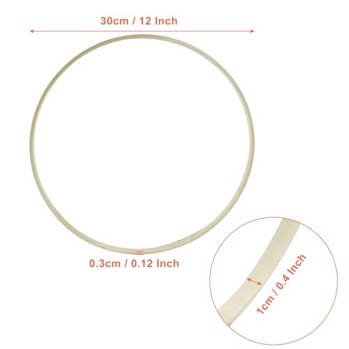 Hitefu 6 Packs 12 Inch Bamboo Floral Hoop Rings (30cm) - style: 12 (30 cm)