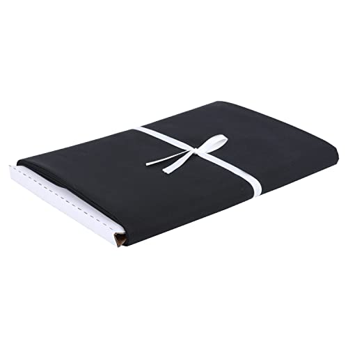 Craftido-19 Options-100% Cotton Fabric by The Yard in Solid Color 44”Wide by 3yd (9 ft) -Medium Weight 5.2 oz-Soft Cotton for Quilting, Sewing, Crafts, Binding, Backing and Lining - Black - color: Black
