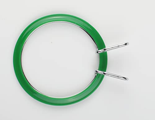 Nurge Metal Embroidery Hoops - Premium Spring Tension Embroidery Hoop for Cross Stitch - Durable Ring with Quick Release Safety Clip - Ideal for Crafters,Beginners & Professionals - Green - Small - color: Green, size: Small