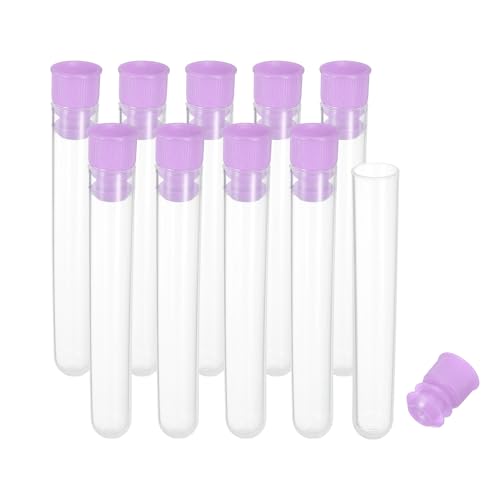 PATIKIL 3" Length Plastic Sewing Needle Storage Holder, 10 Pcs Portable Matte Embroidery Needle Pin Toothpick Storage Tubes Case for Craft Knitting, Purple - color: Purple, size: 3"