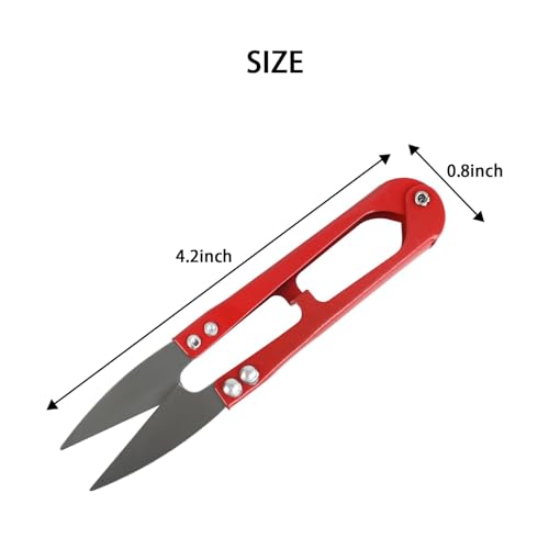 18 Pack Thread Snips for Sewing, U-Shaped Yarn Scissors with Spring-Action - color: Red,blue,black-18 Pack