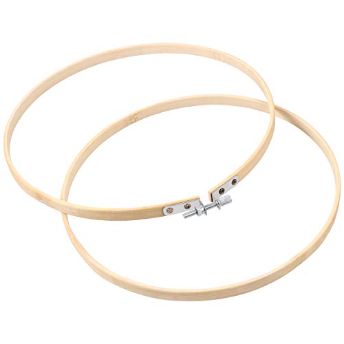 Embroidery Hoop, KISSBUTY 7.9 inch/ 20cm Bamboo Embroidery Hoop Round Bamboo Circle Cross Stitch Hoop Ring for Art Craft Handy Sewing (1)