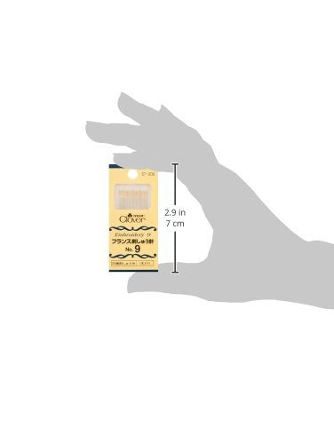 Clover 57-009 French Embroidery Needles No. 9 12 Pieces - style: No.9