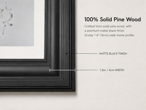 5x7 Black Picture Frames Vintage Classic Pine Wood Photo Frame