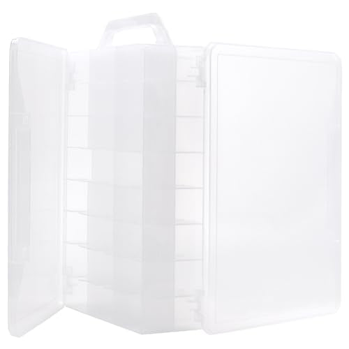 2 PCS 46 Grids Sewing Organizer, Double Sided Thread Box Storage,Small Clear Compartment Plastic Organizer Box for Embroidery Floss Sewing Threads Needles Beads Small Crafts