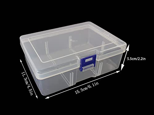 6Pack Clear Plastic Storage Boxes with Latch for Small Crafts - size: 6pcs Small Box