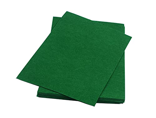 YYCRAFT Thick Stiff Felt Sheets Thick Felt 9 Inch X 12 Inch (Thickness:3.2mm) - 10 Pcs Pack, Emerald Green - color: Emerald Green