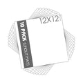 Mat Board Center 10 Pack Uncut Mat Boards, 12x12 White Square Matboards - size: 12x12