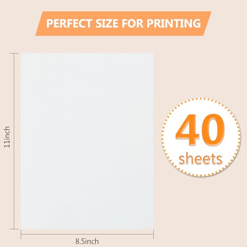 WhizToys 40PCS Water Soluble Stabilizer for Embroidery, 8.5"x11" - color: Orange-40