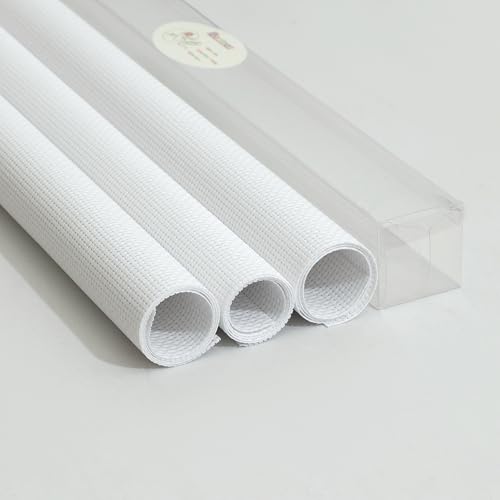 Aida Cloth 11 Count Cross Stitch Fabric,15×18inch,Rolled,3Pcs (11CT,White) - color: White, size: 11CT