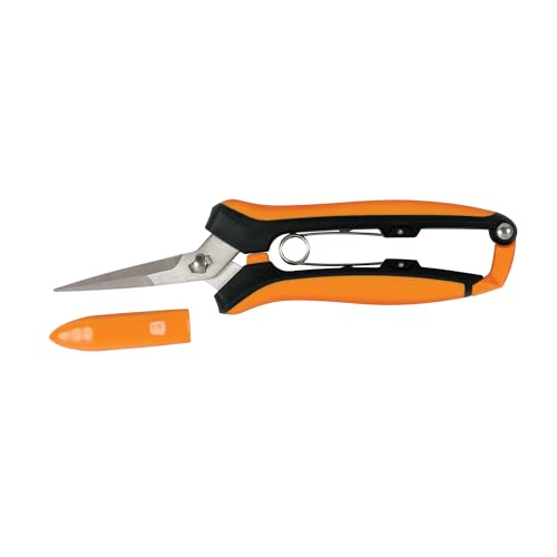 Fiskars 6" Curved Micro-Tip Pruning Snips, Garden Scissors For Tight Spaces - style: Curved Snips