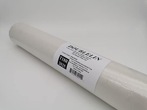 DOUBLELIN 1.8oz Tear Away Stabilizer Roll, White, 20 in x 25 yd - color: Tearaway 1.8oz White, size: 20"x25yd Roll