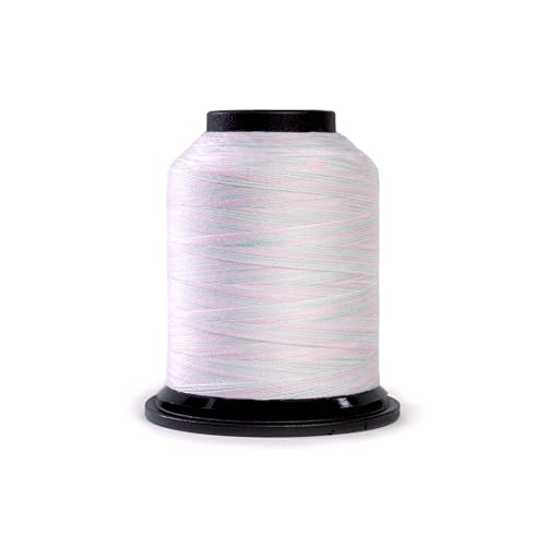 Finesse Variegated Thread | 100% Polyester, 3ply, 50wt | 1100yds Stackable Thread Cones for Quilting and Sewing… (Cotton Candy) - color: Cotton Candy