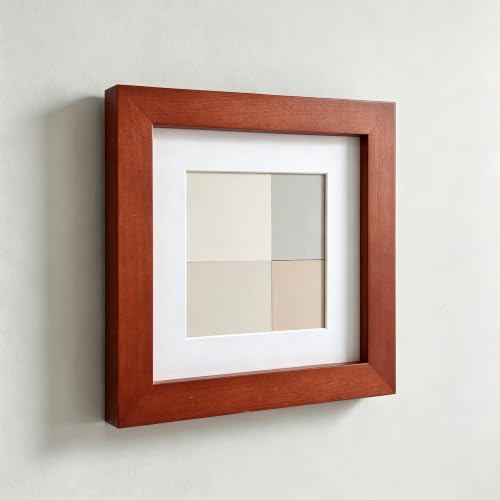 ZXT-parts Brown 6x6 Picture Frames with 4x4 Opening Mat.Brown 6x6 Square Photo Frame. Solid Wood, Perspex Panel, The Table or The Wall.Protective Film Must be Removed. - color: Brown