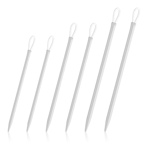 TIESOME 6 Pcs Metal Yarn Needle Set, Silver Yarn Thread Weaving Tools