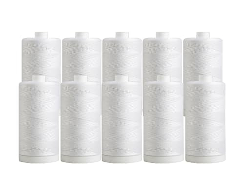 Connecting Threads White 100% Cotton Thread Set - 10 Spools - color: White