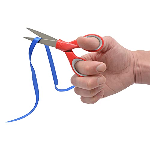 Westcott Craft & Fabric Scissors Set for Office, Home and Classroom, 8-Inch / 5-Inch / 3-Inch, Red/Gray, 3 Pack - size: Multi