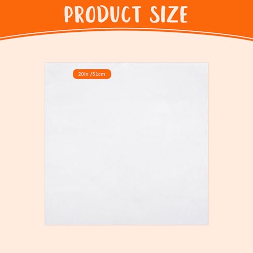 10 PCS White Cotton Embroidery Fabric Cloth (20 × 20 Inch) - size: 20 × 20 Inch