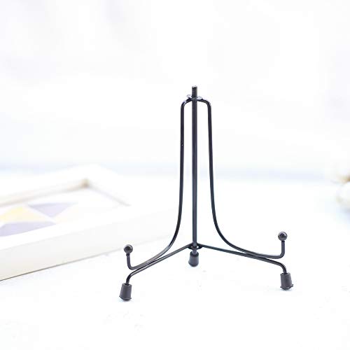 LIONWEI LIONWELI 5inch(2pack) Upgraded Anti-Slip Iron Plate Display Stand Black Easel Display Stand Photo Holder Stand,Displays Picture Frames, Decorative Plates, and Artworks - size: 5inch(2pack)