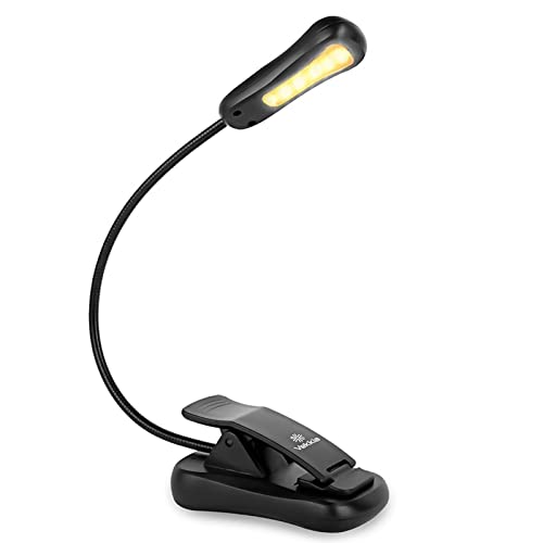Vekkia 3000K Warm LED Rechargeable Book Light - color: Jet Black