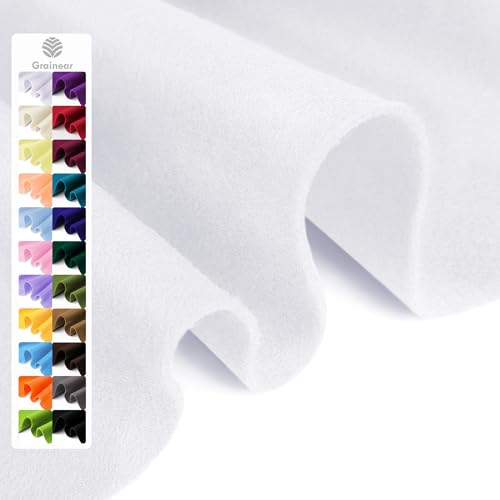 White Soft Felt Sheet, 18" x 36", 1.6mm Thick Acrylic Felt Fabric - color: White, size: 18 inch x 36 inch